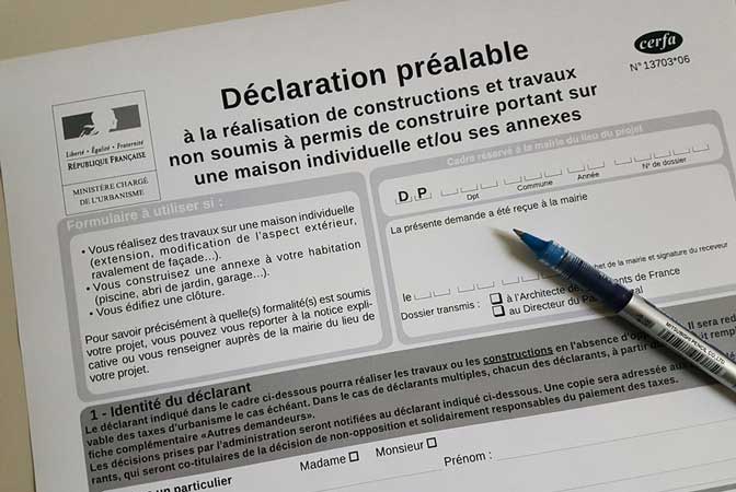 declaration prealable travaux toiture